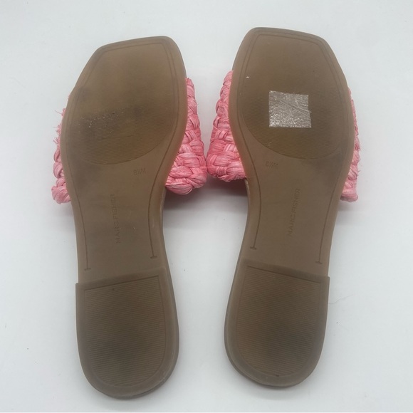 MARC FISHER Womens Pink Woven Moral Square Toe Slip On Slide Sandals 8.5 M - Picture 4 of 4